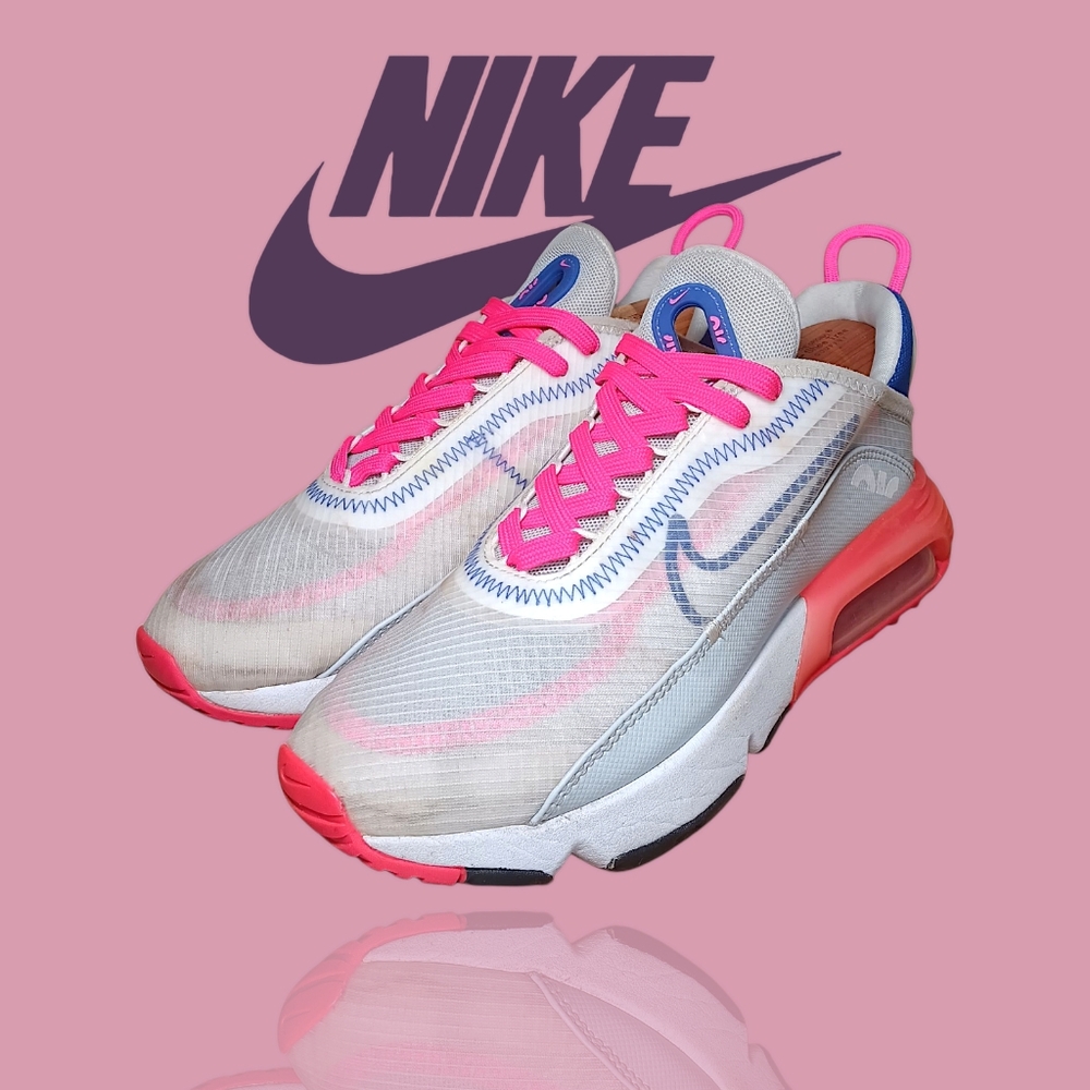 Nike CZ3867-101 Air Max 2090 Running Shoes Concord Laser Pink Women's Size 8 GUC